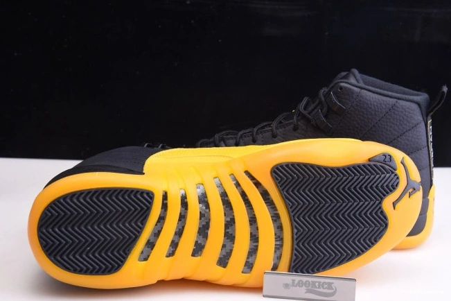 Black Jordan 12 130690-070 University Retro Gold Air 1208